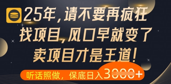 什么？25年你还在疯狂找项目做，醒醒吧，看完这些你全都懂了【揭秘】亢陶好项目网-专注分享网络创业项目落地实操课程 – 全网首发_高质量创业项目输出亢陶好项目网